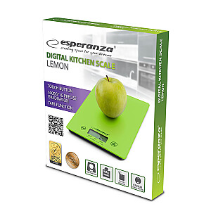 Весы кухонные Esperanza EKS002G электронные кухонные весы зеленый, желтый прямоугольник столешницы