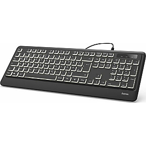 Hama KC-550 vadu tastatūra melna DE (001826710000)