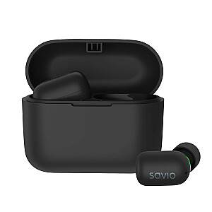 Savio TWS-09 IPX5 наушники / гарнитура Wireless In-Ear Music Bluetooth Черный