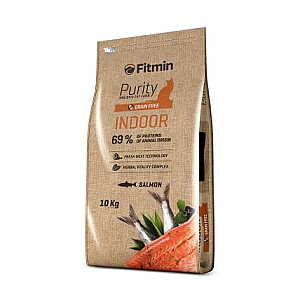 FITMIN Purity Sausā barība mājas kaķiem 10 kg Pieaugušie