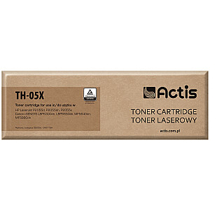 Тонер Actis TH-05X для принтера HP; HP 05X CE505X, замена Canon CRG-719H; Стандарт; 6500 страниц; чернить