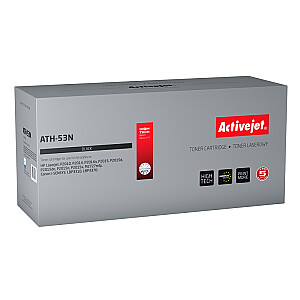 Activejet ATH-53N toneris HP printerim; HP 53A Q7553A. Canon CRG-715 nomaiņa; Augstākā; 3500 lappuses; melns