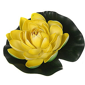 Декор Водяная роза желтая 19см GW7232