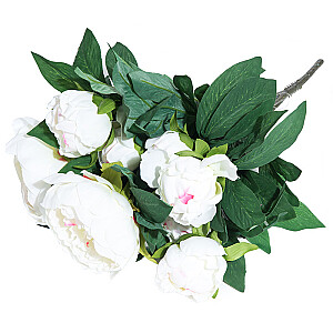 Mākslīgie ziedi 4Living Green Peoniju pušķis 50cm balts 218219