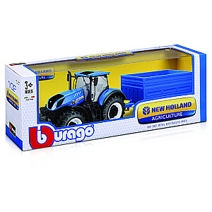Rot. Traktors Bburago Tractor with trailer New Holland 324025