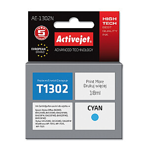 Чернила Activejet AE-1302N для принтера Epson, замена Epson T1302; Верховный; 18 мл; голубой