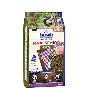 Bosch Maxi Senior mājputnu barība suņiem, 1 iepakojums (1 x 12,5 kg) mājputnu gaļa, rīsi