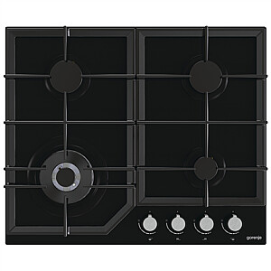 Gorenje Hob GTW641KB Gas, Number of burners/cooking zones 4, Mechanical, Black