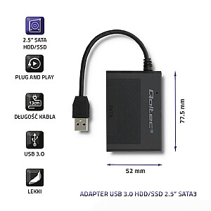Qoltec 50644 адаптер жесткого диска USB 3.0 HDD / SSD 2,5 '' SATA3