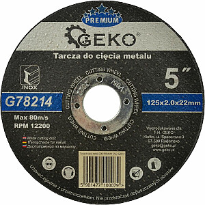 Geko disks GEKO PREMIUM 125x2 Inox metāla griešanai (10/50/200)