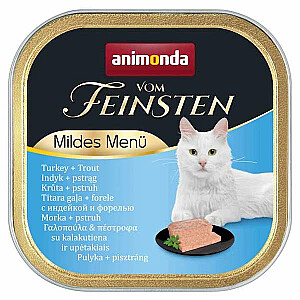 ANIMONDA NO LABĀKĀS Mīkstās ēdienkartes Mitrā barība kaķiem Turcija Forele 100 g
