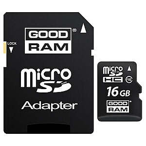 MicroSD 16GB class 10/UHS 1 + Adapter SD