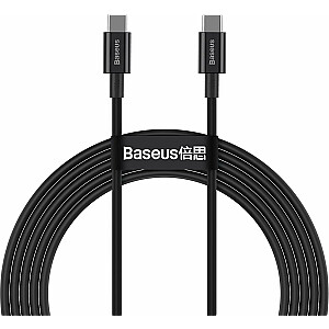 Baseus USB kabelis Baseus Superior sērijas USB-C–USB-C kabelis 100 W 2 m (melns)