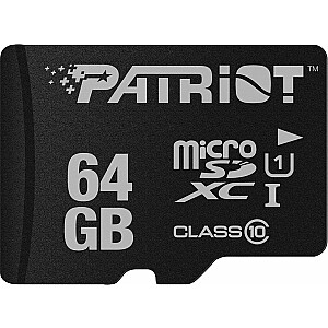 Karta Patriot LX MicroSDXC 64 ГБ Class 10 UHS-I / U1 (PSF64GMDC10)