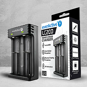 EverActive LC-200 litija jonu akumulatora lādētājs