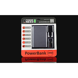PowerNeed P10000S ārējais akumulators melns litija polimērs (LiPo) 10000 mAh