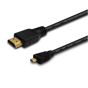 Savio CL-39 HDMI kabelis 1 m HDMI tips A (standarta) HDMI tips D (mikro) melns
