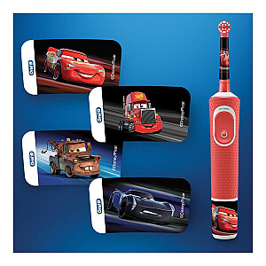 Oral-B bērnu elektriskā zobu birste Disney Cars bērnu rotējoša zobu birste sarkana