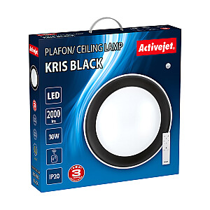 Griestu Activejet LED AJE-KRIS Black + tālvadības pults