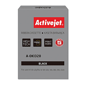 Activejet A-OKI320 printeru lentes OKI printeriem; OKI 9002303 nomaiņa; Augstākā; melns