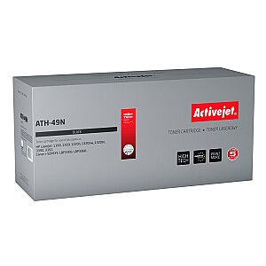 Activejet ATH-49N toneris HP printerim; HP 49A Q5949A, Canon CRG-708 nomaiņa; Augstākā; 3200 lappuses; melns