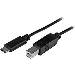 USB StarTech USB-C - USB-B kabelis 1m melns (USB2CB1M)