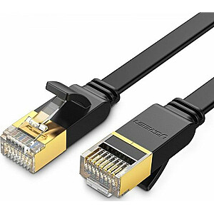 Ugreen UGREEN NW106 Ethernet RJ45 plakanais tīkla kabelis, Cat.7, STP, 1,5 m (melns)