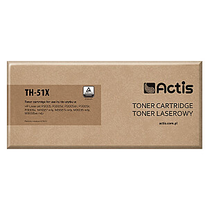Actis TH-51X toneris HP printerim; Rezerves HP 51X Q7551X; Standarta; 13 000 lappušu; melns