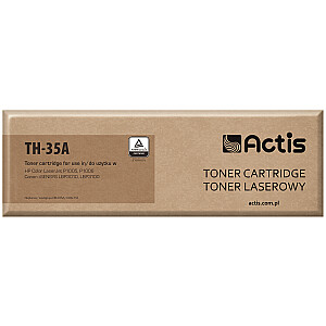 Тонер Actis TH-35A для принтера HP; HP 35A CB435A, замена Canon CRG-712; Стандарт; 1500 страниц; чернить