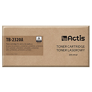Тонер Actis TB-2320A для принтера Brother; Замена Brother TN-2320; Стандарт; 2600 страниц; чернить