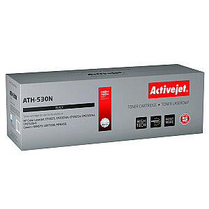 Activejet ATH-530N toneris HP printerim; HP 304A CC530A, Canon CRG-718B nomaiņa; Augstākā; 3800 lappuses; melns