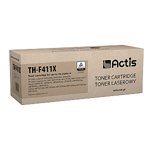 Тонер Actis TH-F411X для принтера HP; Замена HP 410X CF411X; Стандарт; 5000 страниц; голубой