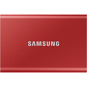 Samsung SSD T7 2 TB ārējais disks sarkanā krāsā (MU-PC2T0R / WW)