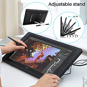 HUION Kamvas Pro 20 Graphics Tablet 5080 lpi 434,88 x 238,68 mm USB, melns