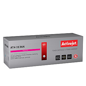Activejet ATH-313AN toneris HP printerim; HP 126A CE313A, Canon CRG-729M nomaiņa; Premium; 1000 lappuses; violets