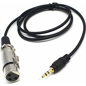 Mozos XLR MiniJack 3.5 mm, Czarny (MCABLE-XLR)