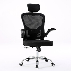 Topeshop FOTEL DORY CZERŃ офисное/компьютерное кресло Мягкое сиденье Сетчатая спинка