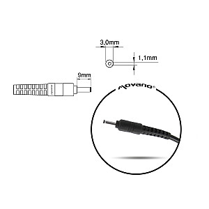 klēpjdatora lādētājs mitsu 19v 2.37a (3.0x1.1) - asus, acer