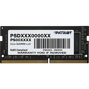 Память для ноутбука Patriot Signature, SODIMM, DDR4, 8 ГБ, 3200 МГц, CL22 (PSD48G320081S)