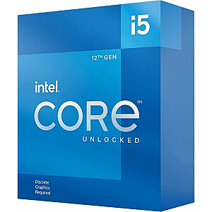 Procesors Intel Core i5-12600KF, 3,7 GHz, 20 MB, BOX (BX8071512600KF)