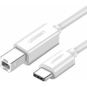 Ugreen USB kabelis USB-B taisnais spraudnis — 1,5 m balts (UGR1145WHT)