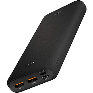 Powerbank Silicon Power QS15 20000mAh QC3.0+PD 2xUSB A, 1x mUSB + 1x USB C, черный