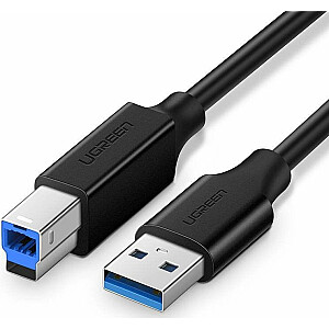 Ugreen USB kabelis Taisns USB-B uz USB-A 1 m melns (UGR1156BLK)