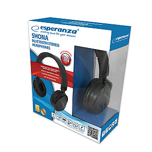 Esperanza EH217K Bluetooth austiņas Galvas stīpa, melna