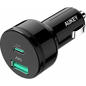 Lādētājs Aukey CC-Y7 1x USB-A 1x USB-C 3 A (CC-Y7)