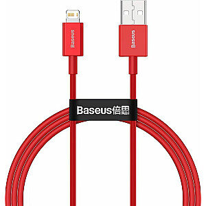 Baseus USB-A USB kabelis, taisns spraudnis, 1 m, sarkans (BSU2661RED)