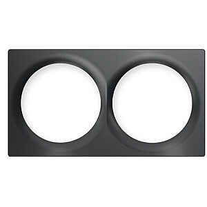 Fibaro Double Cover Plate, Black