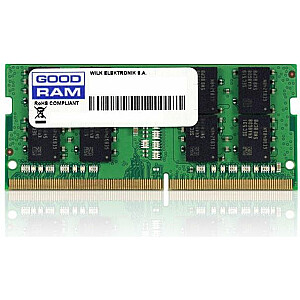 Atmiņa klēpjdatoram GoodRam DDR4 SODIMM 4GB 2400MHz CL17 (GR2400S464L17S / 4G)