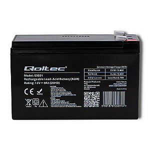 QOLTEC 53031 Qoltec Gel аккумулятор 12В 9А