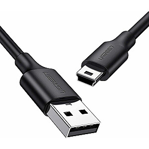 Ugreen USB kabelis taisns USB-A uz miniUSB 0,5 m melns (UGR1137BLK)